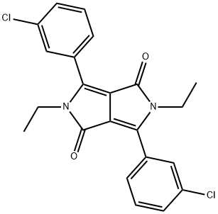 1,4-DIKETO-2,5-DIETHYL-3,6-DI-(3'-CHLOROPHENYL)-PYRROLO-[3,4-C]-PYRROLE 结构式