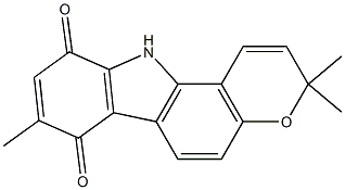 3,11-Dihydro-3,3,8-trimethylpyrano[3,2-a]carbazole-7,10-dione,96861-91-5,结构式