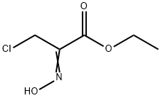 Ethyl (2E)-3-chloro-2-(hydroxyimino)propanoate 化学構造式