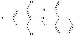 2,4,6-trichloro-N-[(2-nitrophenyl)methyl]aniline,,结构式