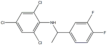 2,4,6-trichloro-N-[1-(3,4-difluorophenyl)ethyl]aniline Structure