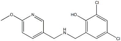 2,4-dichloro-6-({[(6-methoxypyridin-3-yl)methyl]amino}methyl)phenol