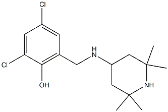 2,4-dichloro-6-{[(2,2,6,6-tetramethylpiperidin-4-yl)amino]methyl}phenol Structure