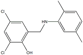 2,4-dichloro-6-{[(2,5-dimethylphenyl)amino]methyl}phenol Structure