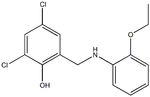 2,4-dichloro-6-{[(2-ethoxyphenyl)amino]methyl}phenol 结构式