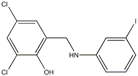 2,4-dichloro-6-{[(3-iodophenyl)amino]methyl}phenol 化学構造式