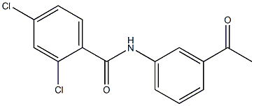 2,4-dichloro-N-(3-acetylphenyl)benzamide 化学構造式