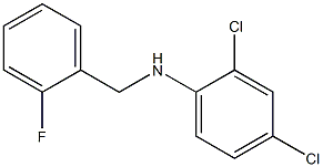 2,4-dichloro-N-[(2-fluorophenyl)methyl]aniline Structure