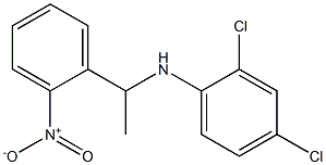 2,4-dichloro-N-[1-(2-nitrophenyl)ethyl]aniline,,结构式