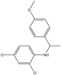 2,4-dichloro-N-[1-(4-methoxyphenyl)ethyl]aniline,,结构式