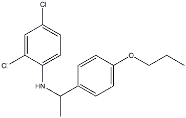 2,4-dichloro-N-[1-(4-propoxyphenyl)ethyl]aniline 化学構造式