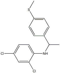 2,4-dichloro-N-{1-[4-(methylsulfanyl)phenyl]ethyl}aniline,,结构式