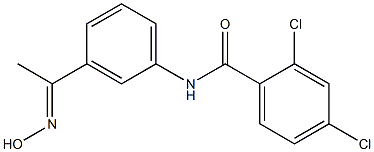 2,4-dichloro-N-{3-[1-(hydroxyimino)ethyl]phenyl}benzamide 化学構造式