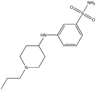 3-[(1-propylpiperidin-4-yl)amino]benzene-1-sulfonamide,,结构式