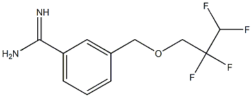 3-[(2,2,3,3-tetrafluoropropoxy)methyl]benzene-1-carboximidamide 化学構造式