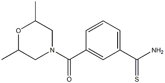 3-[(2,6-dimethylmorpholin-4-yl)carbonyl]benzenecarbothioamide 结构式
