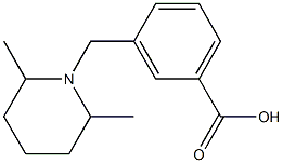 3-[(2,6-dimethylpiperidin-1-yl)methyl]benzoic acid Struktur
