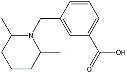 3-[(2,6-dimethylpiperidin-1-yl)methyl]benzoic acid 结构式