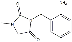 3-[(2-aminophenyl)methyl]-1-methylimidazolidine-2,4-dione Structure