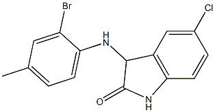 3-[(2-bromo-4-methylphenyl)amino]-5-chloro-2,3-dihydro-1H-indol-2-one