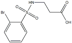 3-[(2-bromobenzene)sulfonamido]propanoic acid 结构式