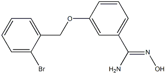 3-[(2-bromobenzyl)oxy]-N'-hydroxybenzenecarboximidamide Struktur