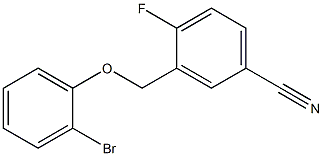 3-[(2-bromophenoxy)methyl]-4-fluorobenzonitrile,,结构式