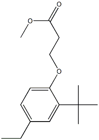 methyl 3-(2-tert-butyl-4-ethylphenoxy)propanoate,,结构式