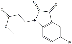 methyl 3-(5-bromo-2,3-dioxo-2,3-dihydro-1H-indol-1-yl)propanoate,,结构式