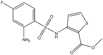 methyl 3-[(2-amino-4-fluorobenzene)sulfonamido]thiophene-2-carboxylate,,结构式