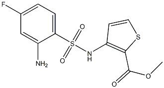 methyl 3-[(2-amino-4-fluorobenzene)sulfonamido]thiophene-2-carboxylate Structure