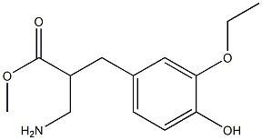 methyl 3-amino-2-[(3-ethoxy-4-hydroxyphenyl)methyl]propanoate,,结构式