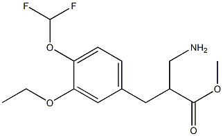 methyl 3-amino-2-{[4-(difluoromethoxy)-3-ethoxyphenyl]methyl}propanoate,,结构式