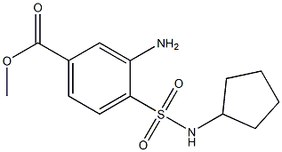 methyl 3-amino-4-(cyclopentylsulfamoyl)benzoate,,结构式