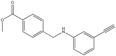 methyl 4-{[(3-ethynylphenyl)amino]methyl}benzoate,,结构式