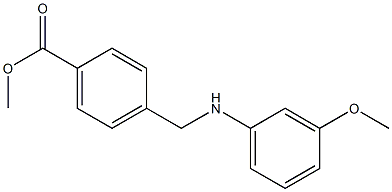 methyl 4-{[(3-methoxyphenyl)amino]methyl}benzoate 化学構造式