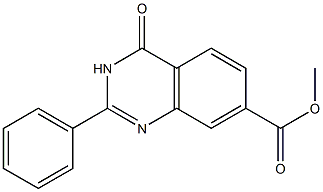 methyl 4-oxo-2-phenyl-3,4-dihydroquinazoline-7-carboxylate Struktur