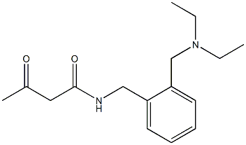N-({2-[(diethylamino)methyl]phenyl}methyl)-3-oxobutanamide Struktur