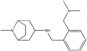 N-({2-[(dimethylamino)methyl]phenyl}methyl)-8-methyl-8-azabicyclo[3.2.1]octan-3-amine 化学構造式