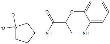 N-(1,1-dioxidotetrahydrothien-3-yl)-3,4-dihydro-2H-1,4-benzoxazine-2-carboxamide Struktur