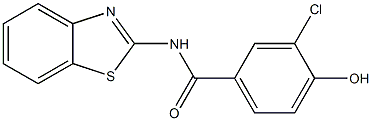 N-(1,3-benzothiazol-2-yl)-3-chloro-4-hydroxybenzamide Structure