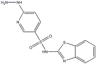 N-(1,3-benzothiazol-2-yl)-6-hydrazinylpyridine-3-sulfonamide,,结构式