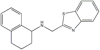 N-(1,3-benzothiazol-2-ylmethyl)-1,2,3,4-tetrahydronaphthalen-1-amine Struktur