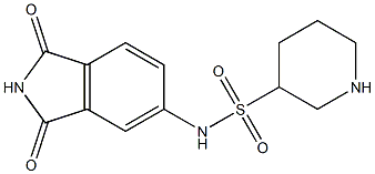 N-(1,3-dioxo-2,3-dihydro-1H-isoindol-5-yl)piperidine-3-sulfonamide 化学構造式