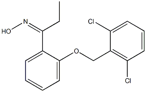 N-(1-{2-[(2,6-dichlorophenyl)methoxy]phenyl}propylidene)hydroxylamine Struktur