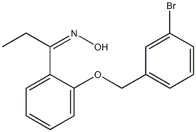 N-(1-{2-[(3-bromophenyl)methoxy]phenyl}propylidene)hydroxylamine 化学構造式