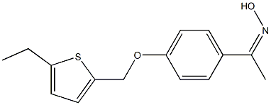 N-(1-{4-[(5-ethylthiophen-2-yl)methoxy]phenyl}ethylidene)hydroxylamine 化学構造式