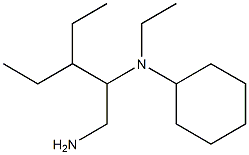 N-(1-amino-3-ethylpentan-2-yl)-N-ethylcyclohexanamine 化学構造式