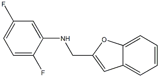 N-(1-benzofuran-2-ylmethyl)-2,5-difluoroaniline 结构式