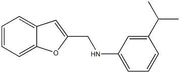 N-(1-benzofuran-2-ylmethyl)-3-(propan-2-yl)aniline 化学構造式